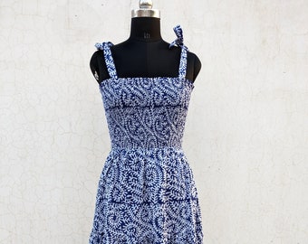 Hand Block Printed dress| Summer Dress| Cotton Dress| Floral print| Handmade| Made in India Block Print Dress| Printed Dress