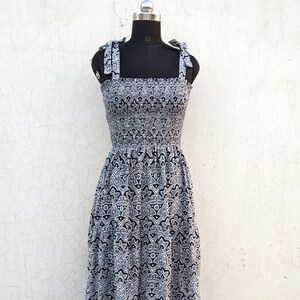 Jurk met handblokprint| Zomerjurk| Katoenen jurk| Bloemenprint| Handgemaakt| Jurk met blokprint, made in India, jurk met print