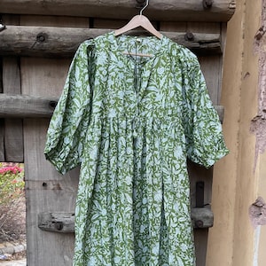 Hand Block Printed dress| Summer Dress| Cotton Dress| Floral print| Handmade| Made in India Block Print Dress| Cotton maxi dress