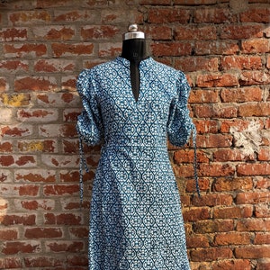 Hand Block Printed dress| Summer Dress| Cotton Dress| Floral print| Handmade| Made in India Block Print Dress| Cotton adjustable body dress