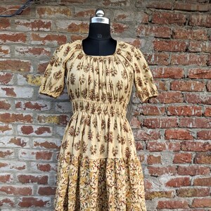 Hand Block Printed dress| Summer Dress| Cotton Dress| Floral print| Handmade| Made in India Block Print Dress| Cotton maxi dress