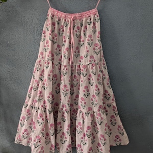 Falda de algodón india, falda de algodón con estampado de bloques de mano y forro, faldas de algodón con flores, falda larga étnica para mujer, vestido de verano