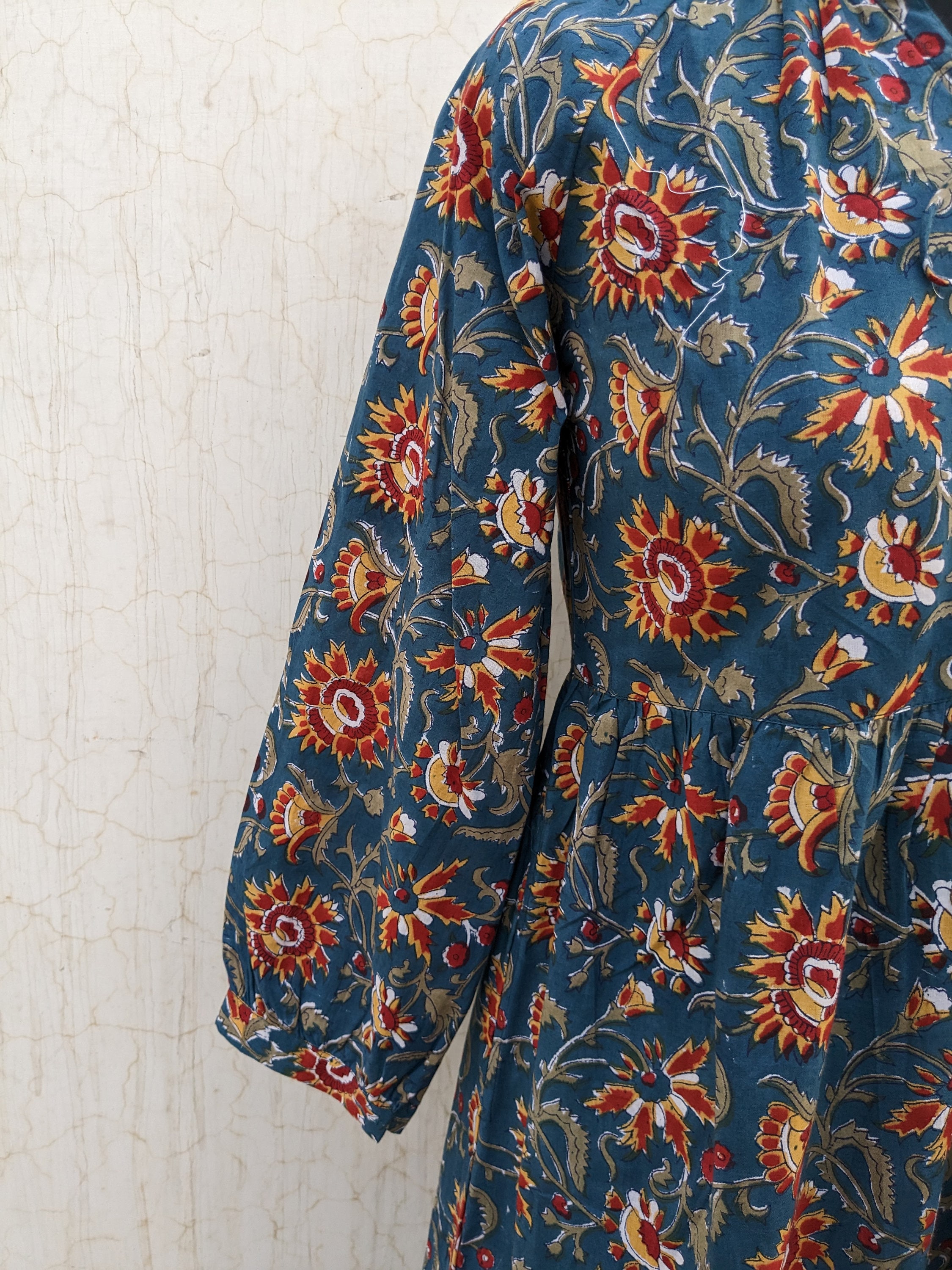 Hand Block Printed Tiered Dress main image 0