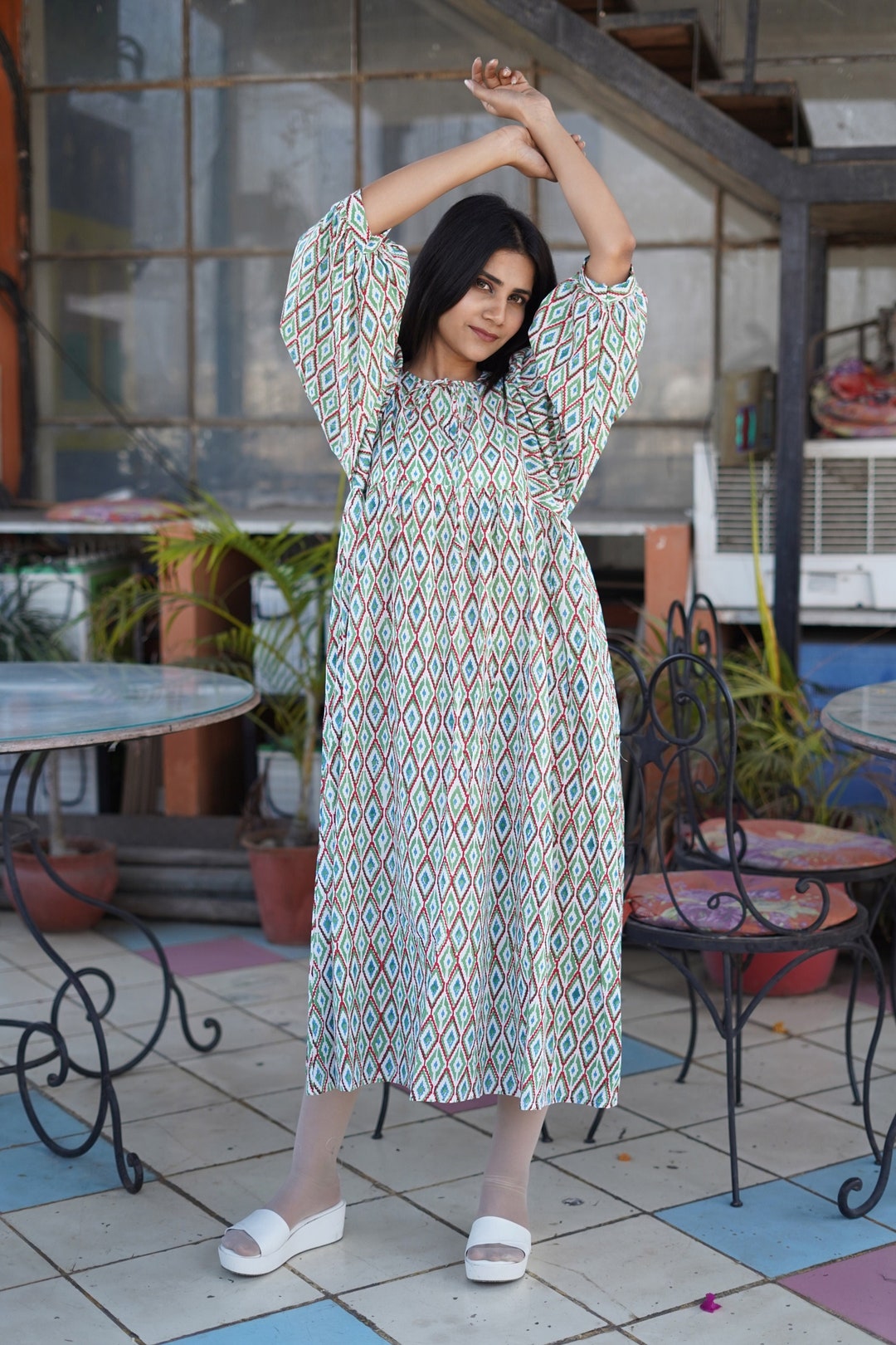 Hand Block Printed Dress Summer Dress Cotton Dress Floral - Etsy