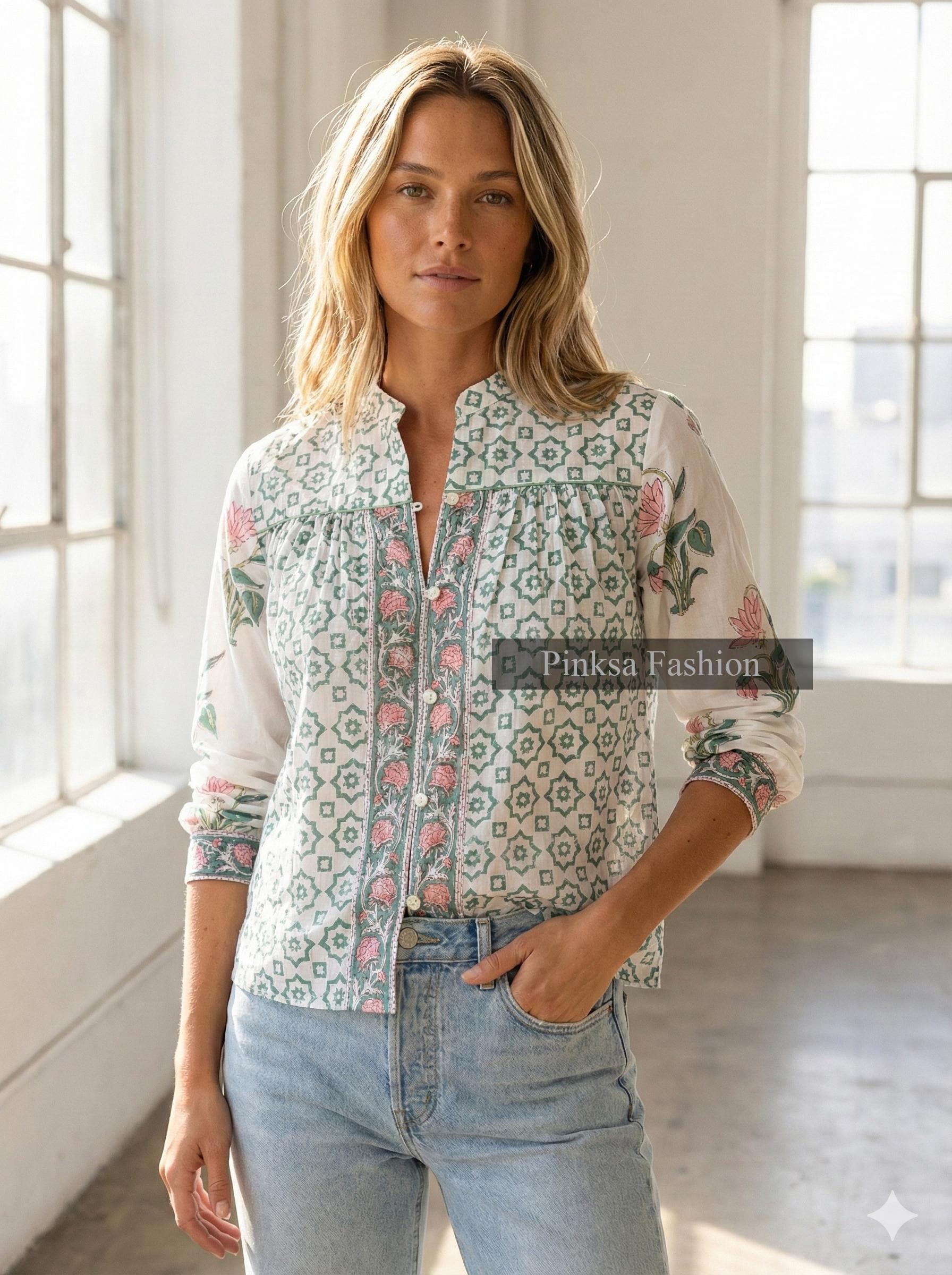 Indian Print Tops - Etsy UK