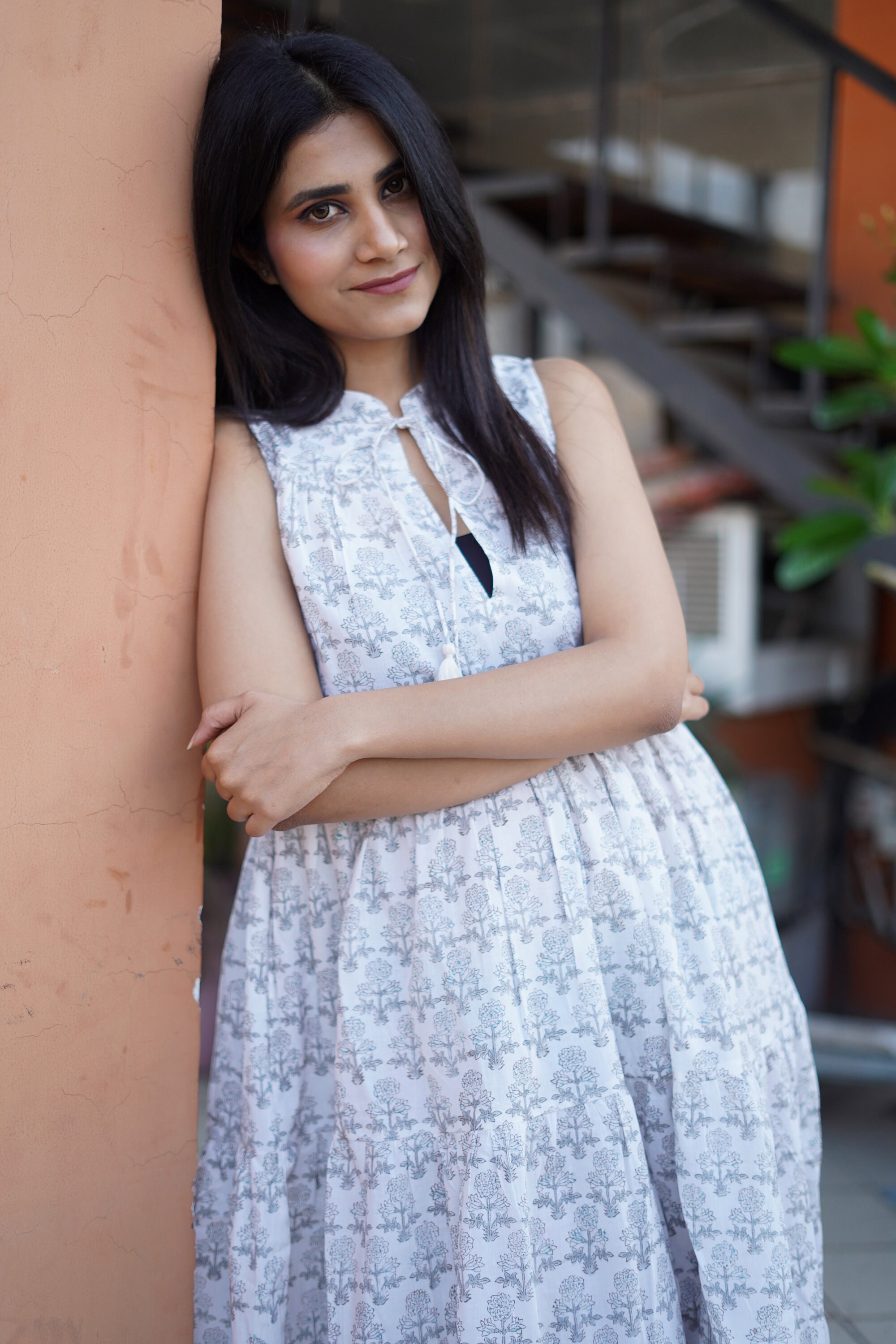 Emily Hand Block Cotton Dress