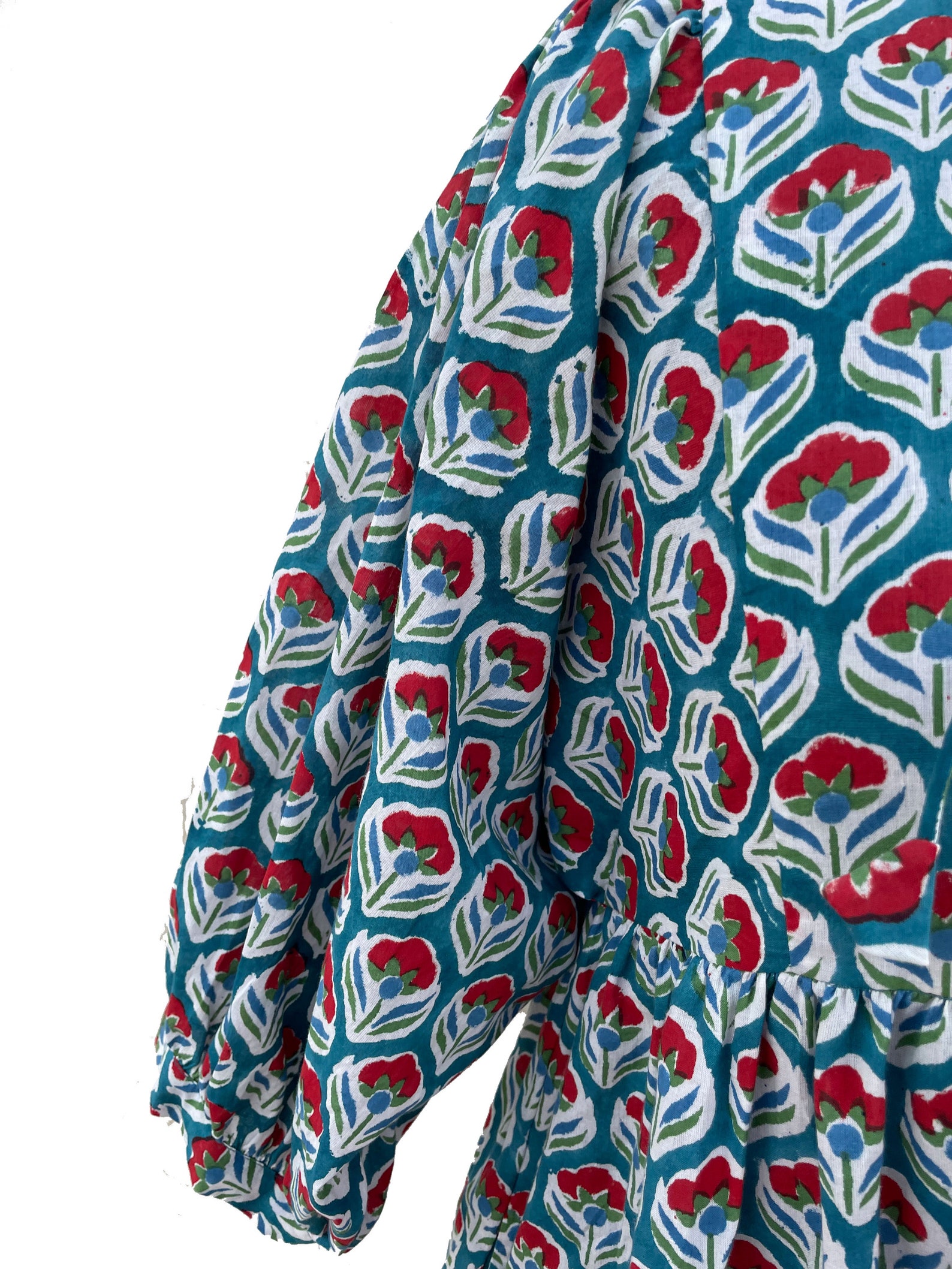 Hand Block Printed Dress Summer Dress Cotton Dress Floral Print