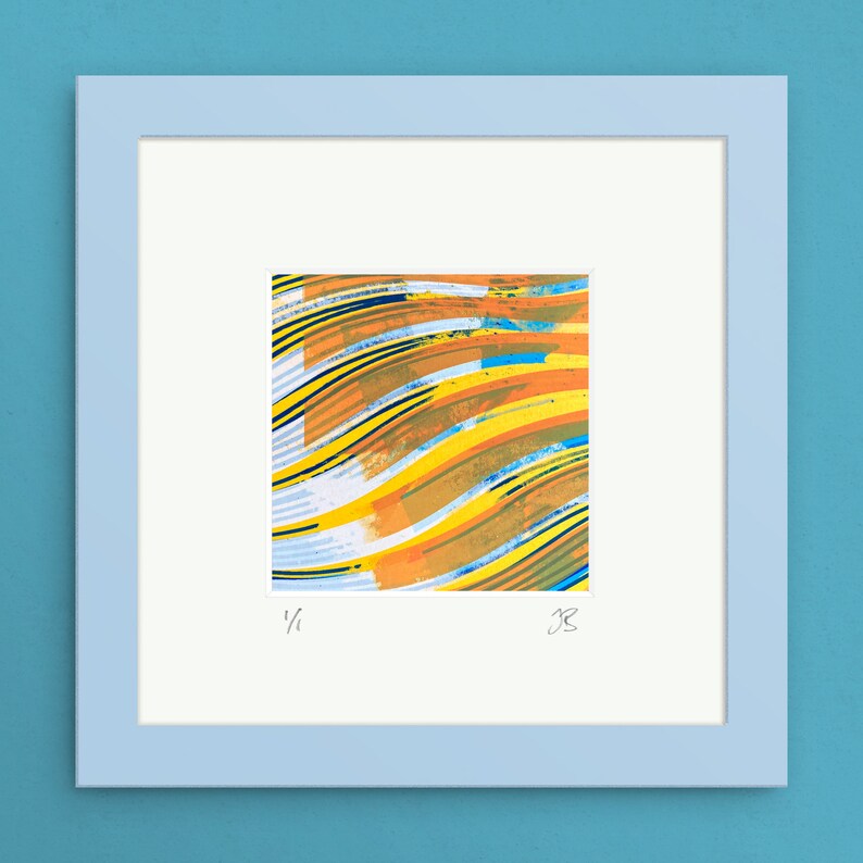 Colourful Abstract Mini Print / Screenprint Art Geometric - Etsy