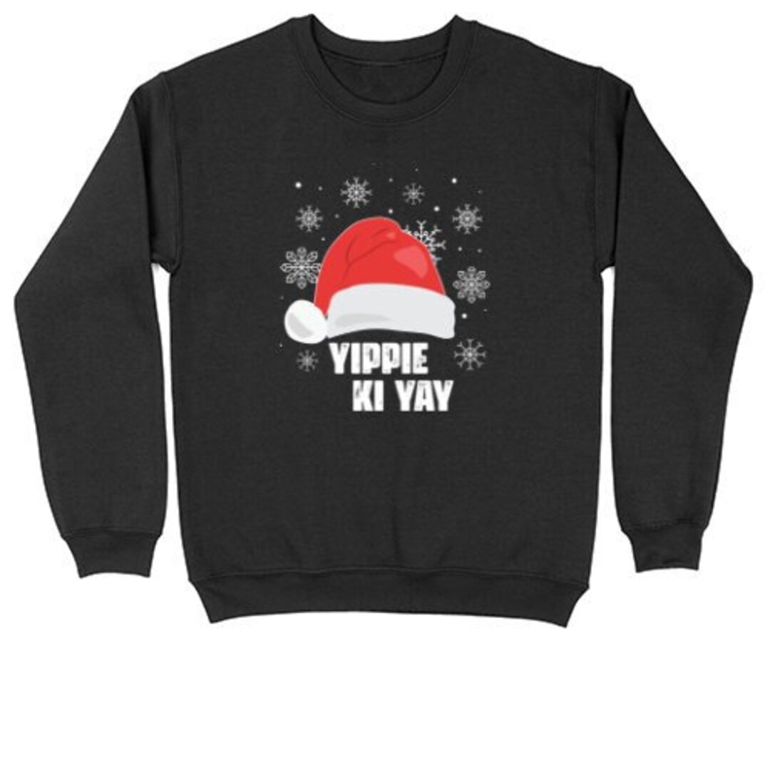 Grunt Style Yippie Ki Yay 2.0 Pullover Hoodie – Black, Unisex, Cotton Blend – Movie Theme, Adjustable Hood