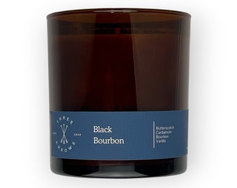 Black Bourbon Candle | Highly-scented Butterscotch, Vanilla, Bourbon Soy Wax Candle | Handpoured in Knoxville, Tennessee