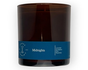 Midnights Candle | Natural, Hand-poured Soy Candle with Notes of Lavender, Eucalyptus, Pine, Cypress, and Rosemary