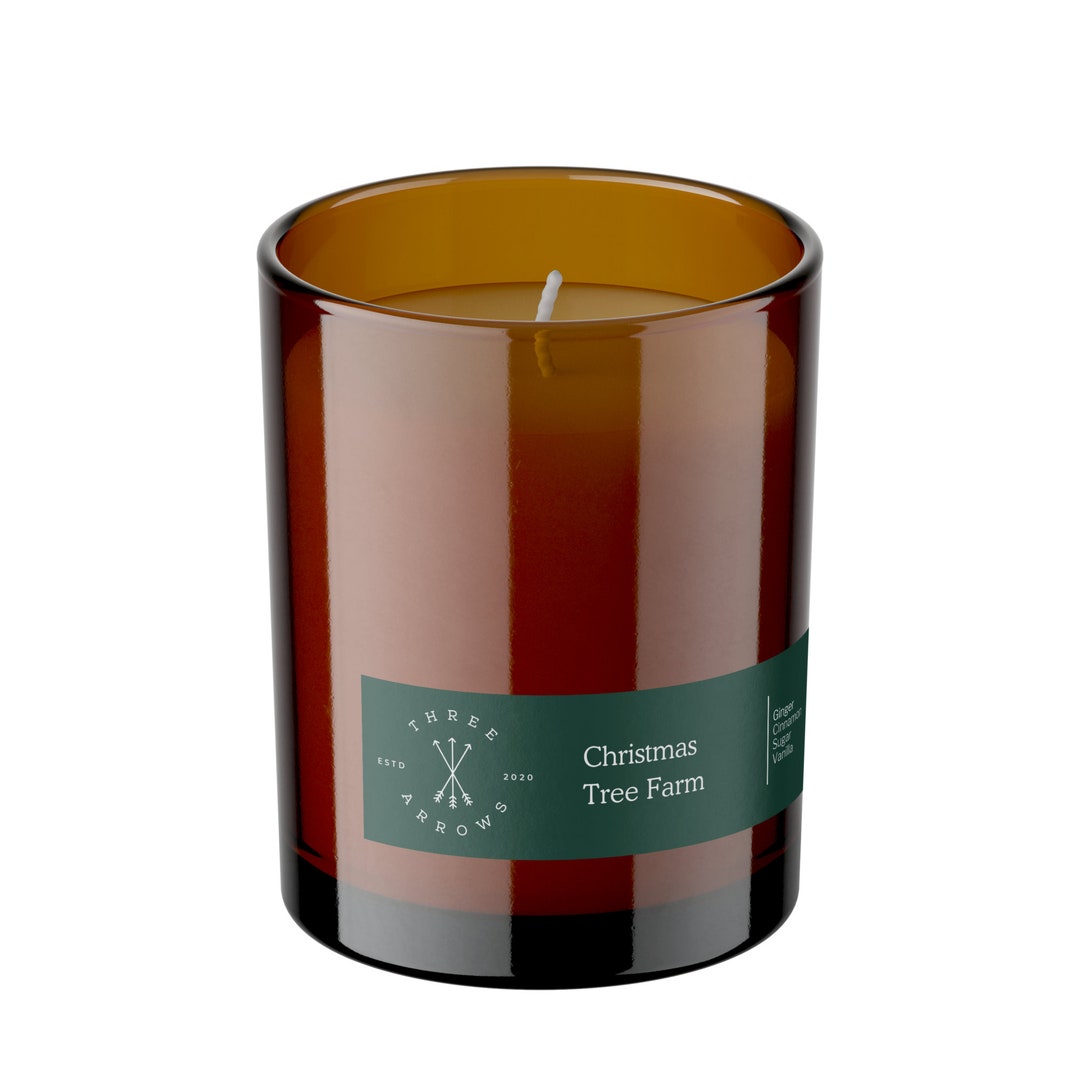 Christmas Tree Farm Candle Natural Handpoured 100 Soy Wax Etsy