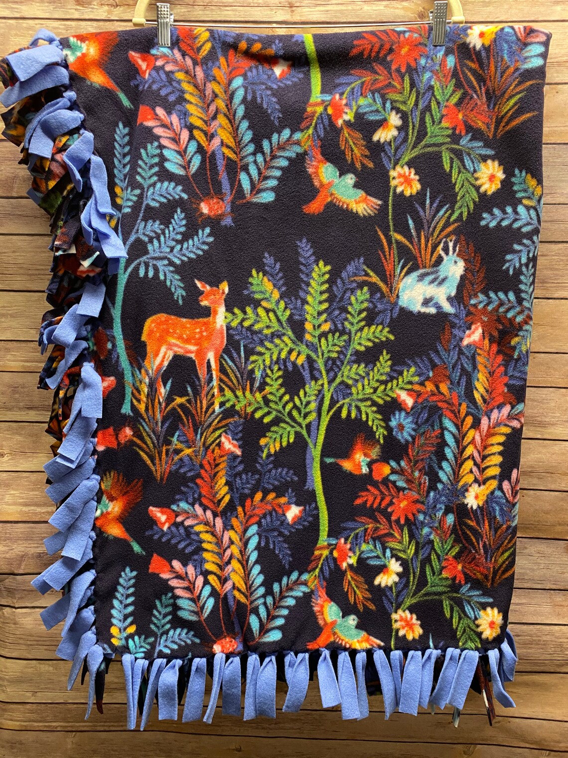 Colorful Wildlife Fleece Blanket/Throw | Etsy