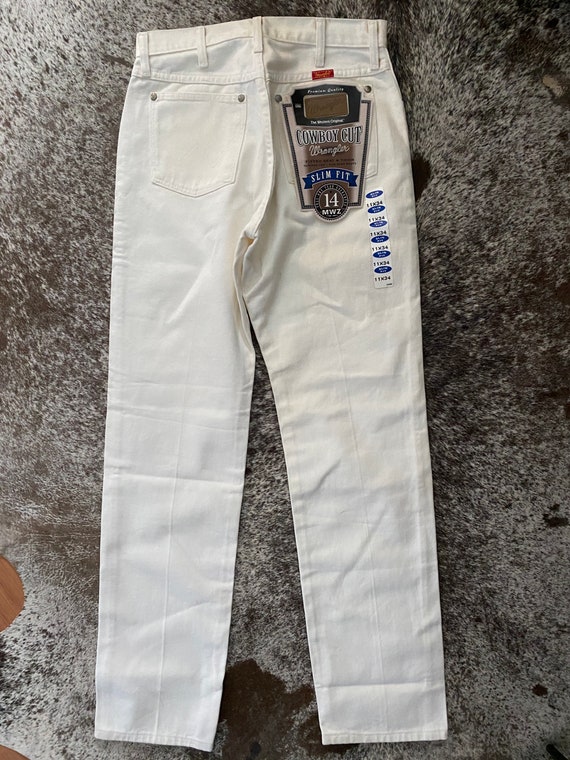 29” white wrangler jeans vintage new with tags