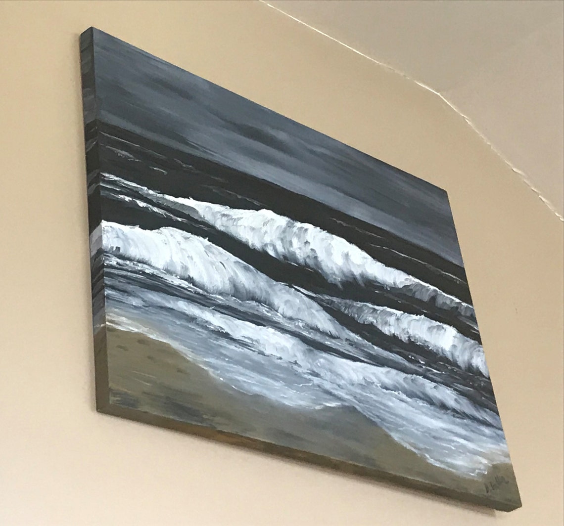 Large 30 X 40 Original Oil Painting on 1 1/2 Profile Canvas, Night