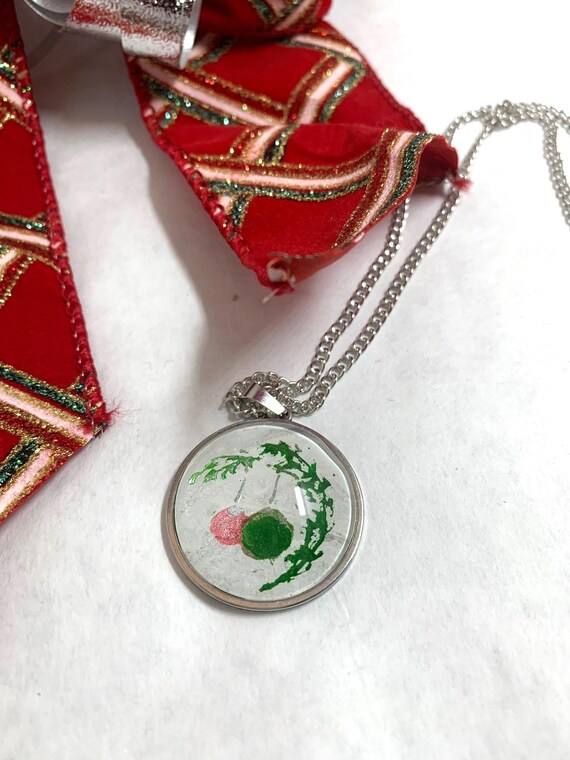 Artisan Made Necklace Original Acrylic Painting Pendant and