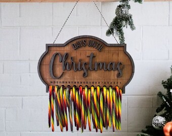 Reusable Advent Calendar Candy Cane Countdown