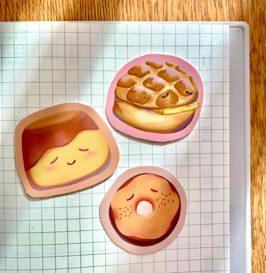 Cute Kawaii Food Vinyl Stickers - Etsy