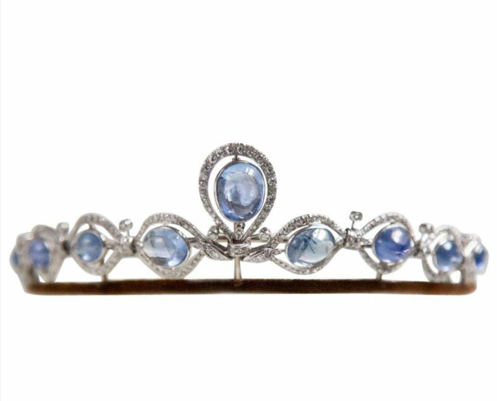 Wedding Tiaras, Crown/ Rose Cut Diamonds and Sapphire Tiaras/ Crown