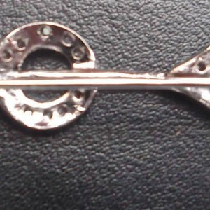 Antique Rose cut Diamond and Silver Arrow Handmade Brooch image 7