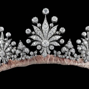 Wedding Tiaras, Crown/Rose Cut Diamonds Tiaras/ Crown, Silver Purity 92.5 ,Handmade Tiaras/Crown