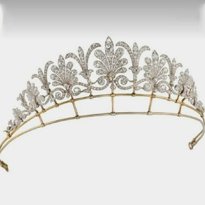 Late Victorian Rose Cut Tiaras, 8.05ct Diamond Silver Purity 92.5 ,Handmade Tiaras/Crown Wedding Tiaras