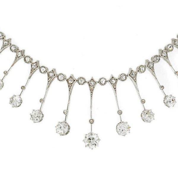 Victorian Rose cut Diamond Necklace