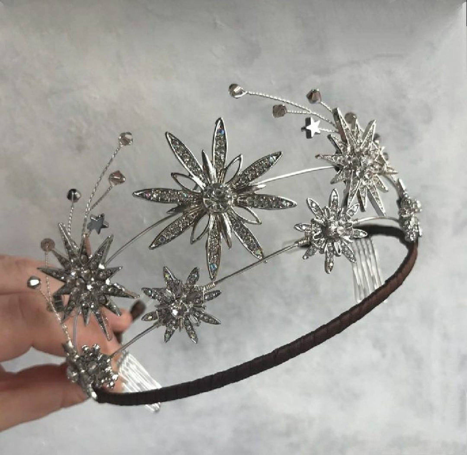 Star and Celestial Tiaras/bridal Tiara Sterling Silver - Etsy