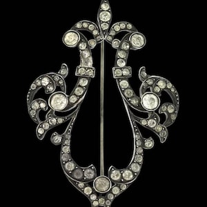 Victorian Rose cut Diamond And Silver Brooch