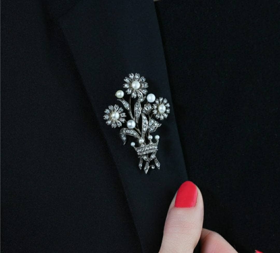 hcma Gioielli di Perle S925 Spille d'Argento per Le Donne alla