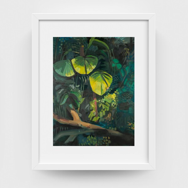 Jungle Print "Burning the Chaff" Print of Oil Painting