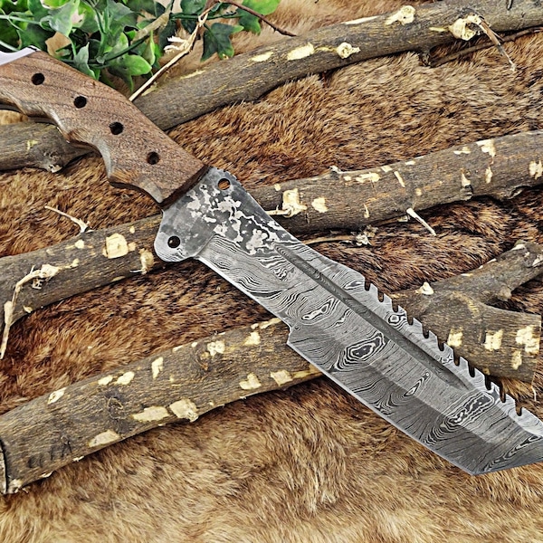 Handmade Damascus steel tracker knife, Hunting Knife gift, Top gift, Gift for him, Christmas gift, New year gift, Hand forged gift