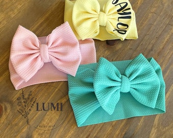 Personalized name bow | Name bow | Personalized name Headwrap | Pastel Headwrap