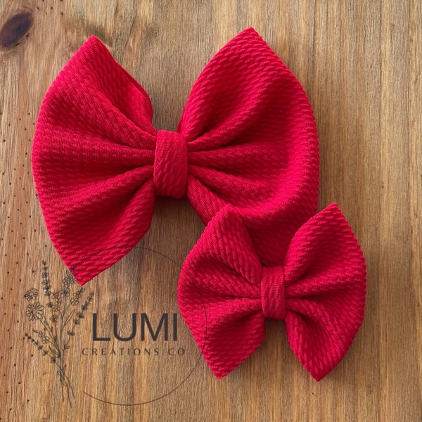 Red headwrap bow | Red bow | Red Christmas bow | Holiday bow | Red holiday bow | Christmas bow | Crimson red bow