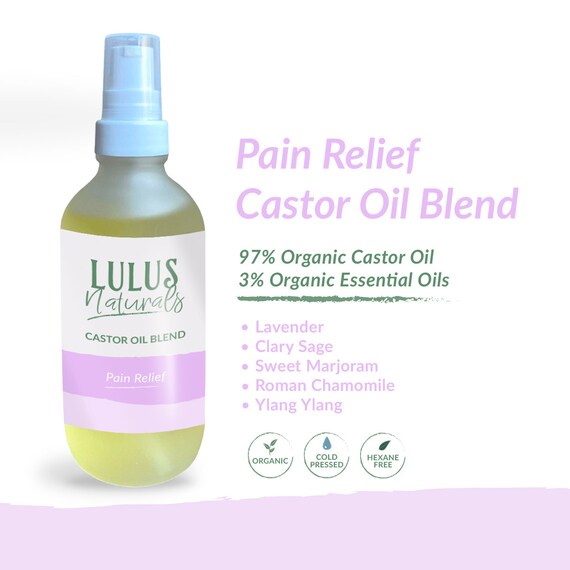 Organic Pain Relief Castor Oil Blend Menstrual Cramps Etsy