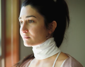 Bufanda para el cuello con aceite de ricino: Algodón orgánico, correa ajustable.