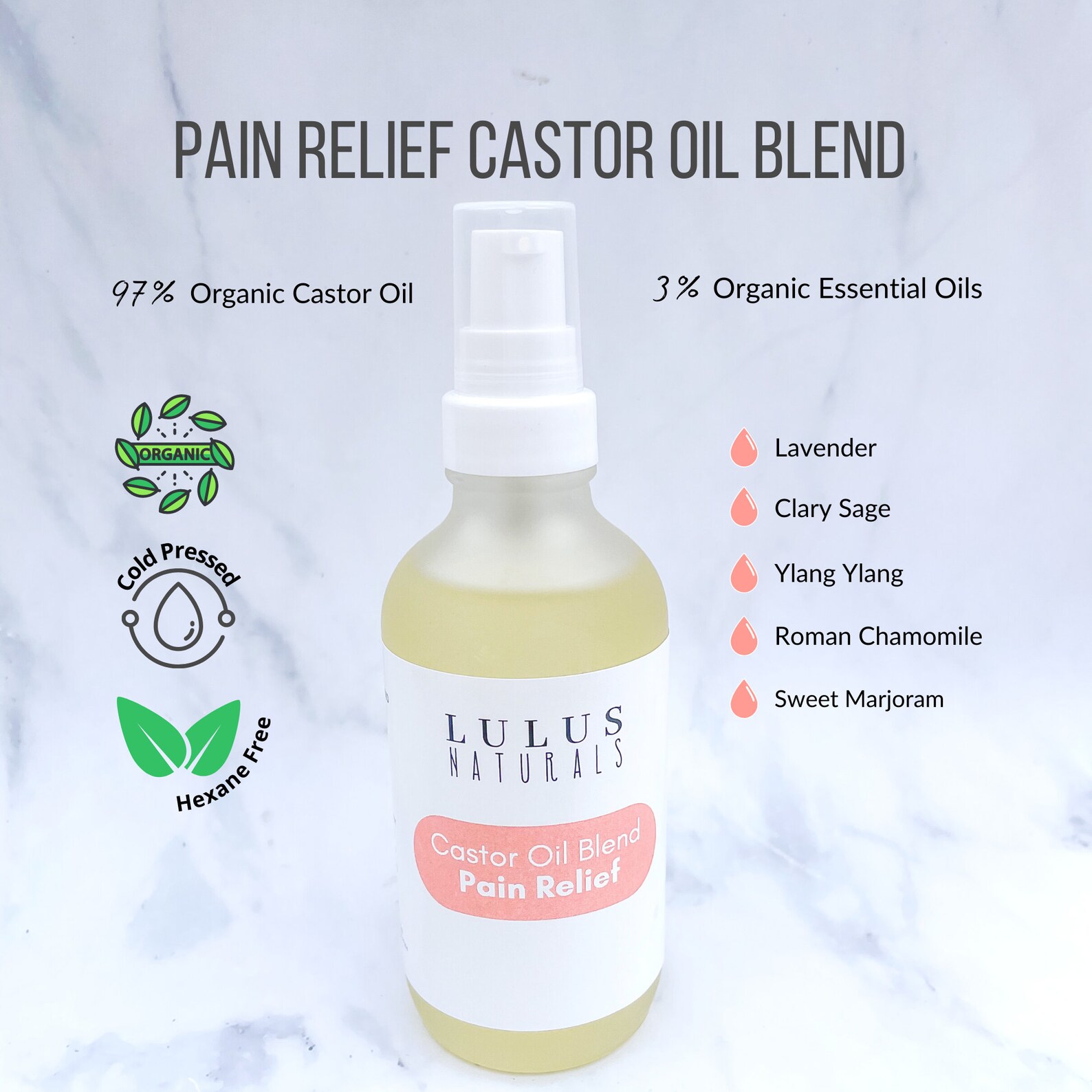 Organic Pain Relief Castor Oil Blend Menstrual Cramps Etsy