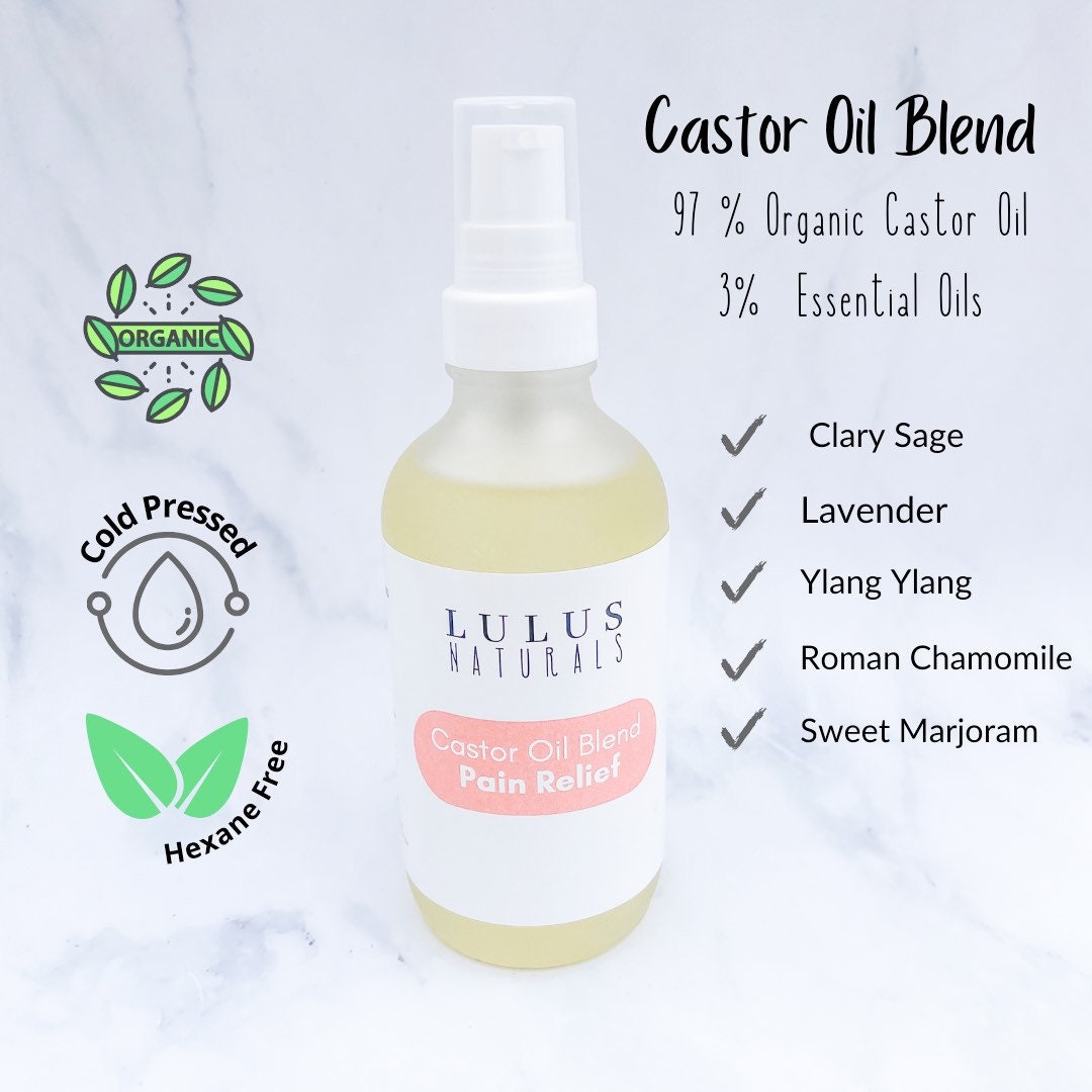 Organic Pain Relief Castor Oil Blend Menstrual Cramps Etsy