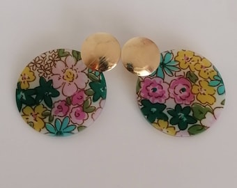 Boucles D'oreilles Imprimées Fleurs