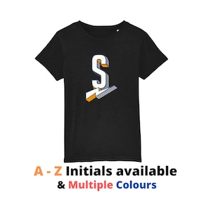 Camiseta inicial para niños / Camiseta personalizada para niños / Alphabet Top para niños / Regalo de cumpleaños para niños / Camiseta inicial de gemelos / Camiseta de letras para niños /
