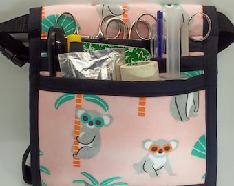 Tech heuptasje met koalaprint, gereedschapstas voor verpleegkundigen, 6 zakken