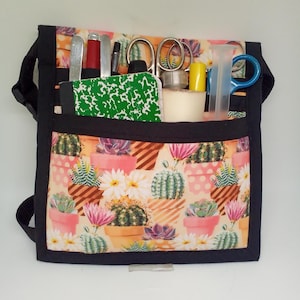 Cactus, 6 pockets nurse/Vet Tech Hip Pack, Nurse tool pack, Art Marker Pouch, RN Scrub Pocket,Student,teacher, Nurse Utility Bag