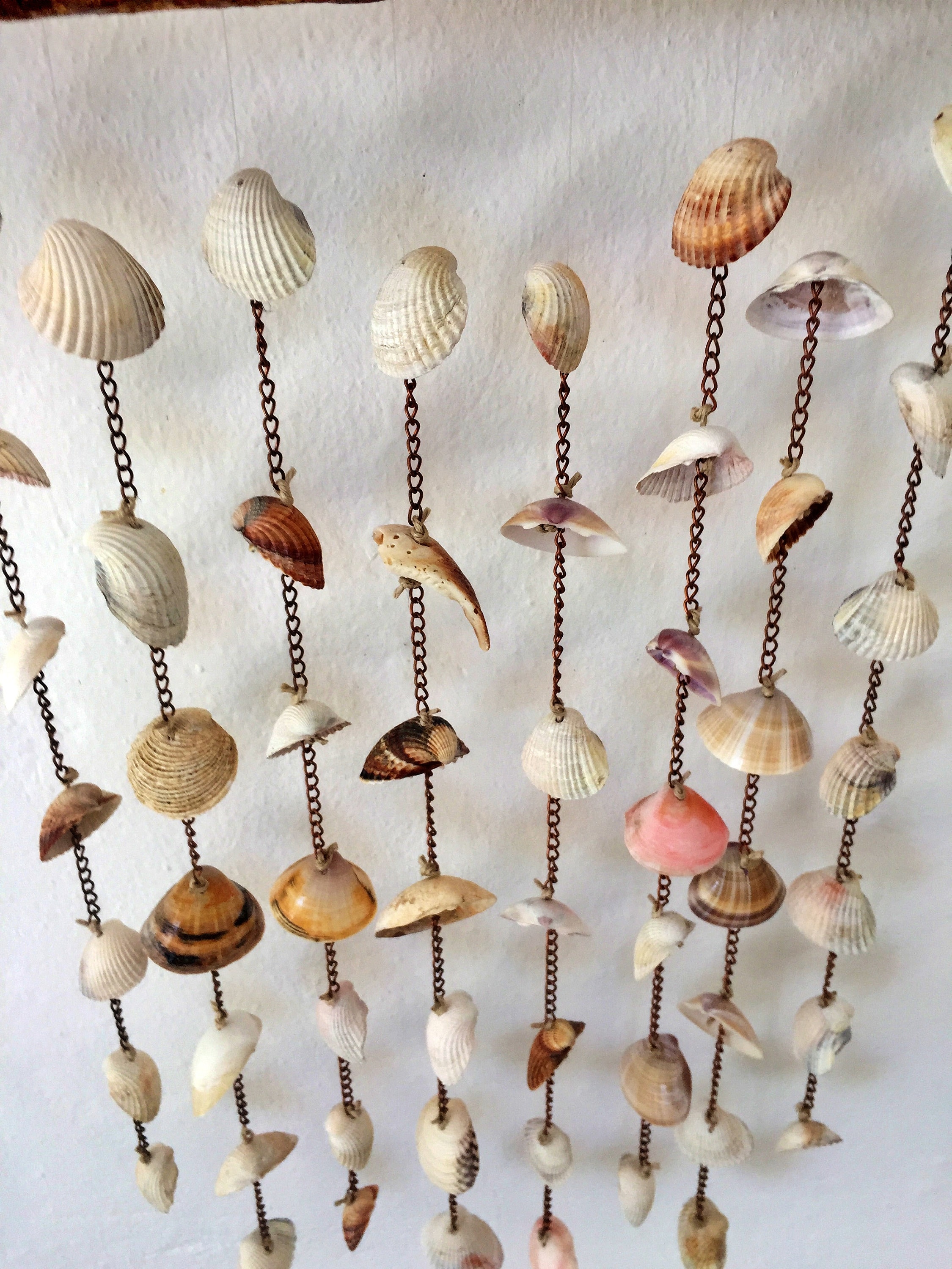 Seashell Wall Hanging, Seashell Mobile, Beach House Decor