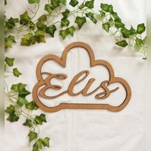 Personalized Cloud, Personalized Wooden Cloud, Wooden Cloud Outline / Macrame Mobile / Nursery Shapes / Wooden Cloud Crafts