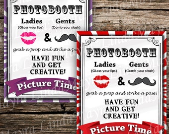 Digital Photo booth Picture time | Wedding | Bridal Shower | Baby Shower | Prop sign
