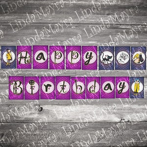 Digital Pennant Banner coraline theme - Not Instant Download - no physical item