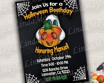 Digital Invitation Halloween Pumkin Ghost - NOT INSTANT