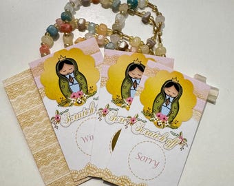 Scratch off baptism | bautismo | first communion | Primera comunion | Virgen Marry | Viregencita  Baby shower Bridal Shower Game