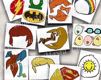 Digital 70's 80's Cartoon theme Props  Saturday Morning Cartoons- no physical item