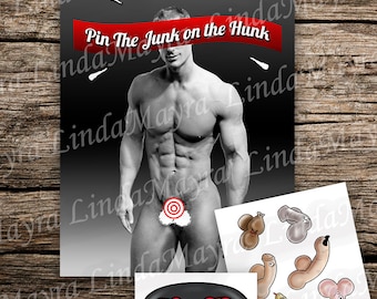 Digital Pin the junk on the Hunk | Bachelorette | Pin Game  Instant Download - No physical item